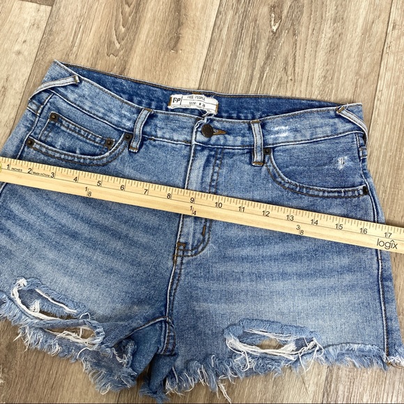Free People Distressed Jean Shorts - Picture 8 of 13